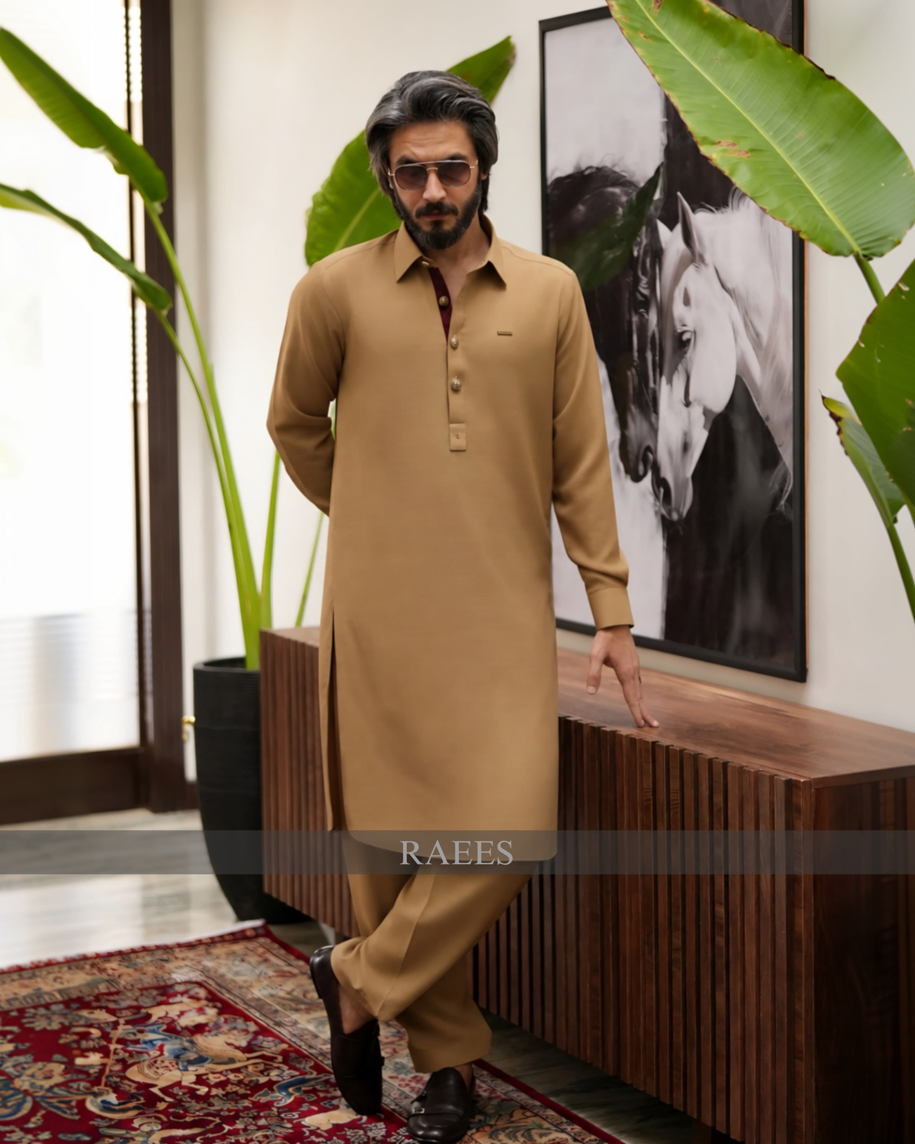 Nawab Textured Kameez Shalwar