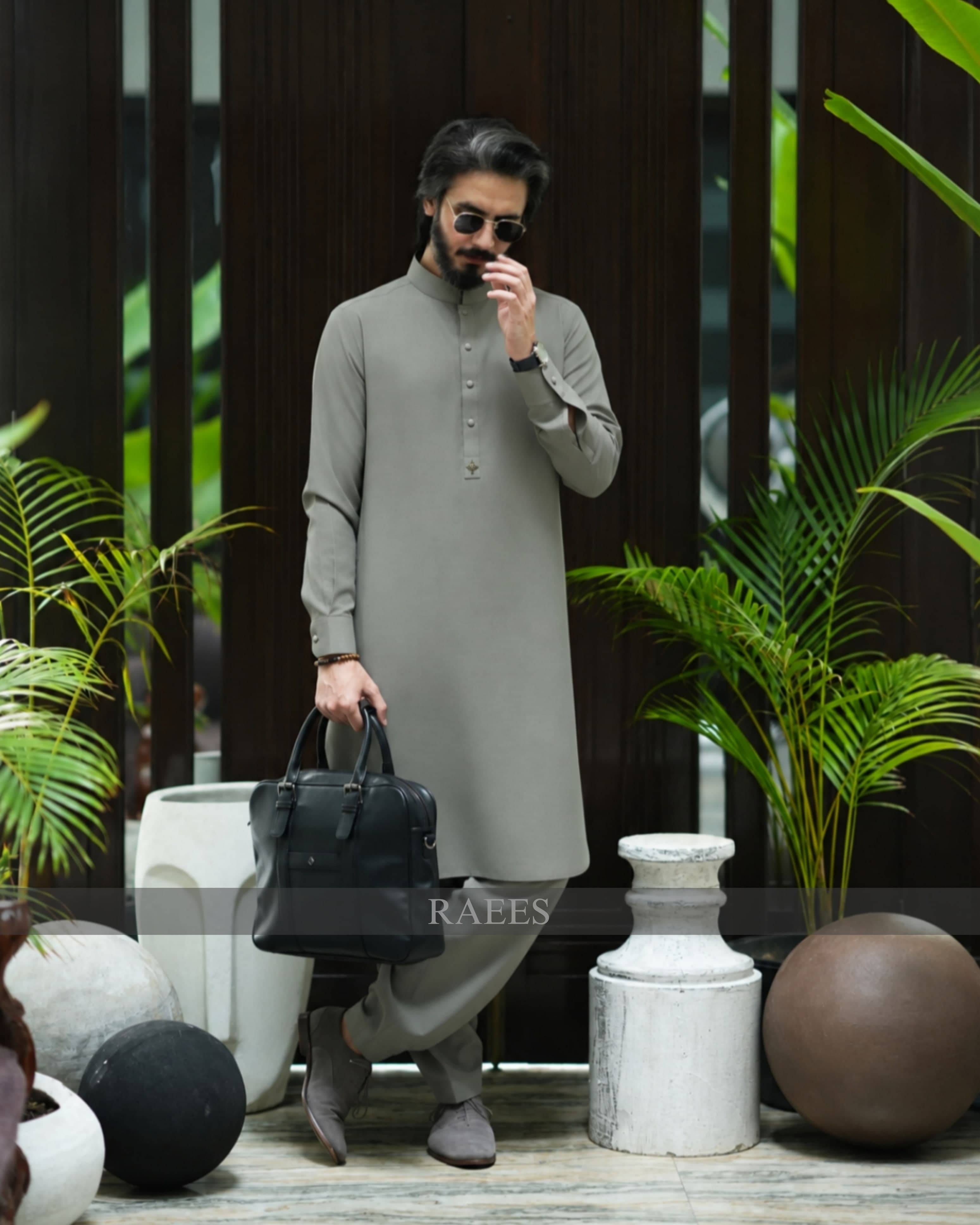 Cloud Gray Kameez Shalwar