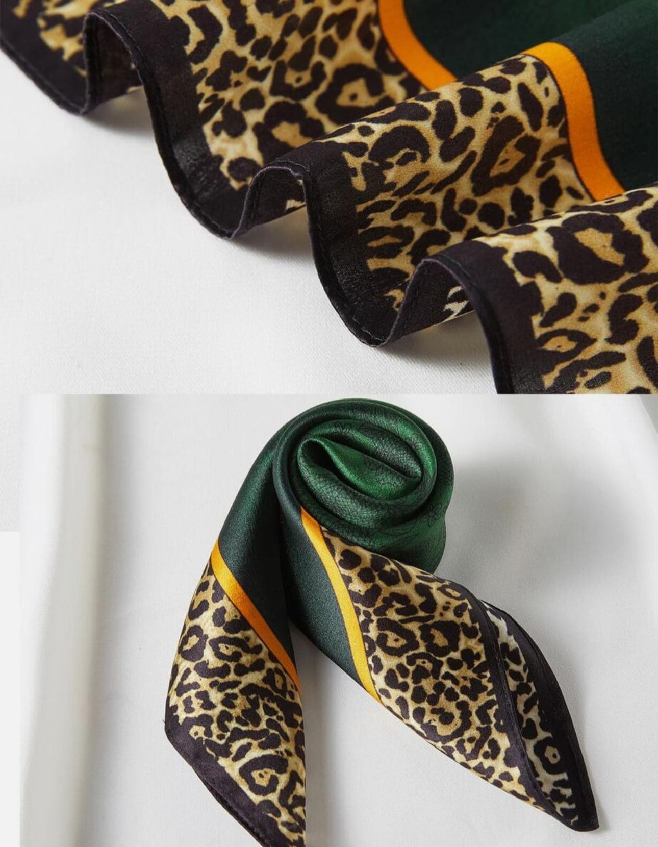 Leopard Printed Silk Scarf