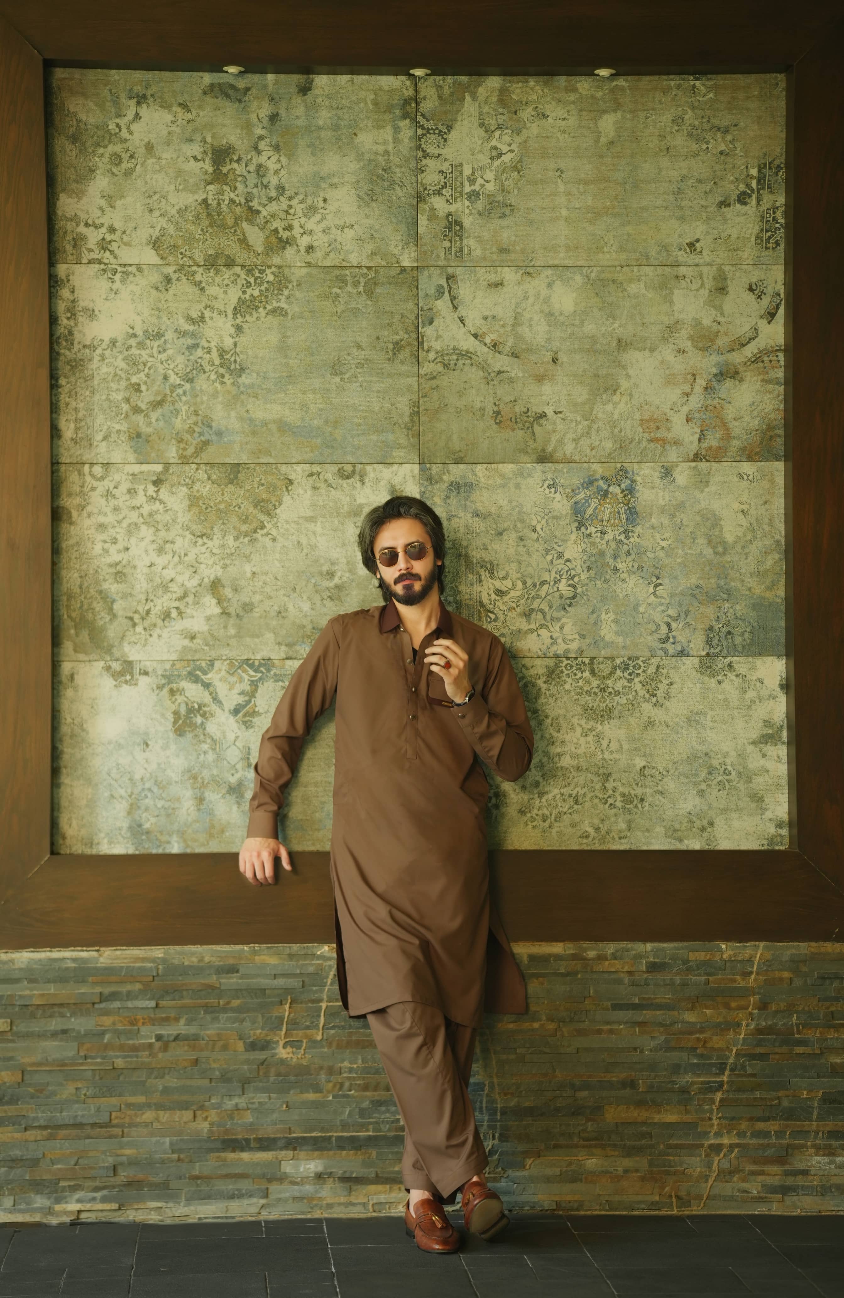 Cocoa Brown Kameez Shalwar