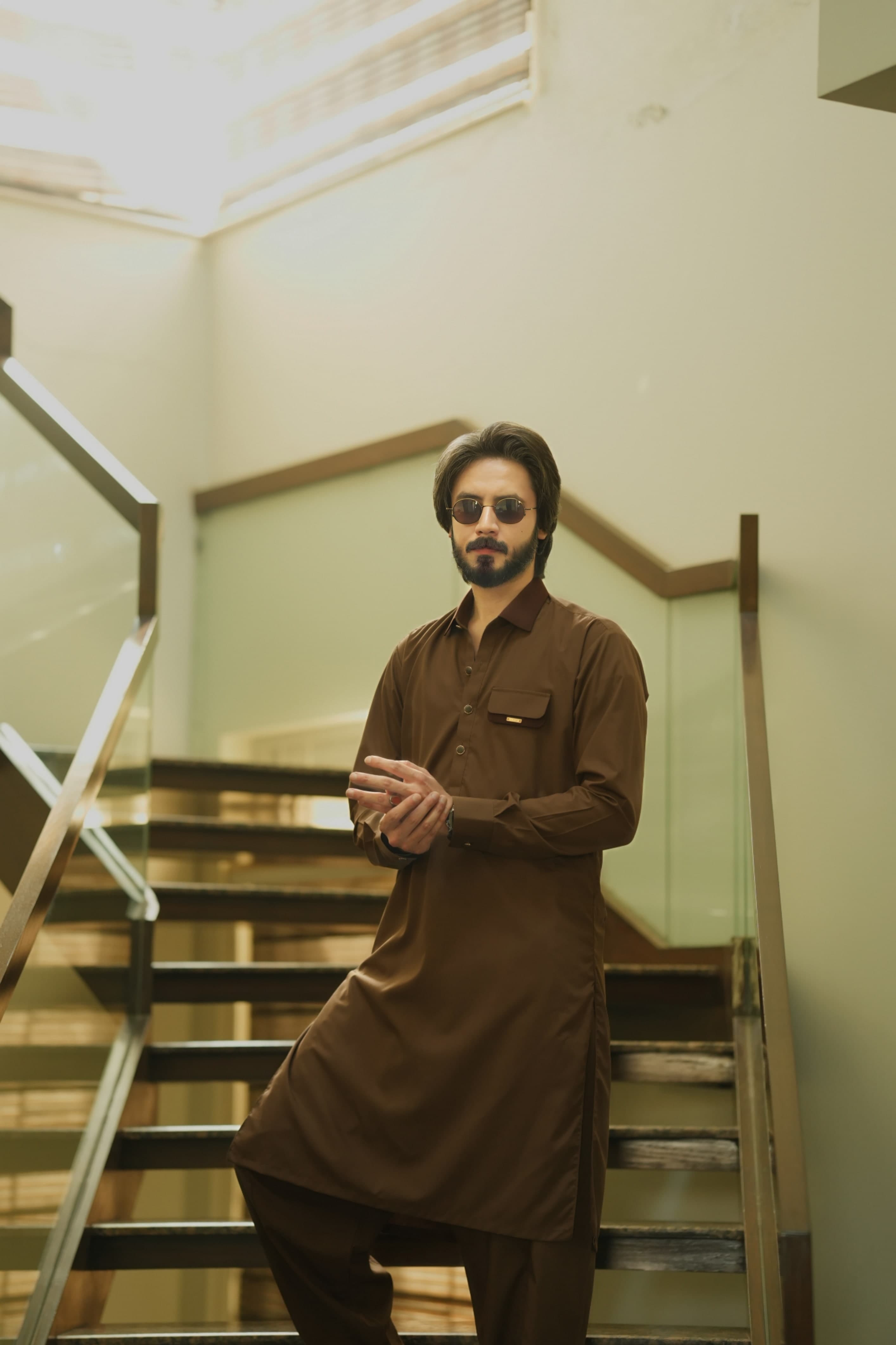 Cocoa Brown Kameez Shalwar