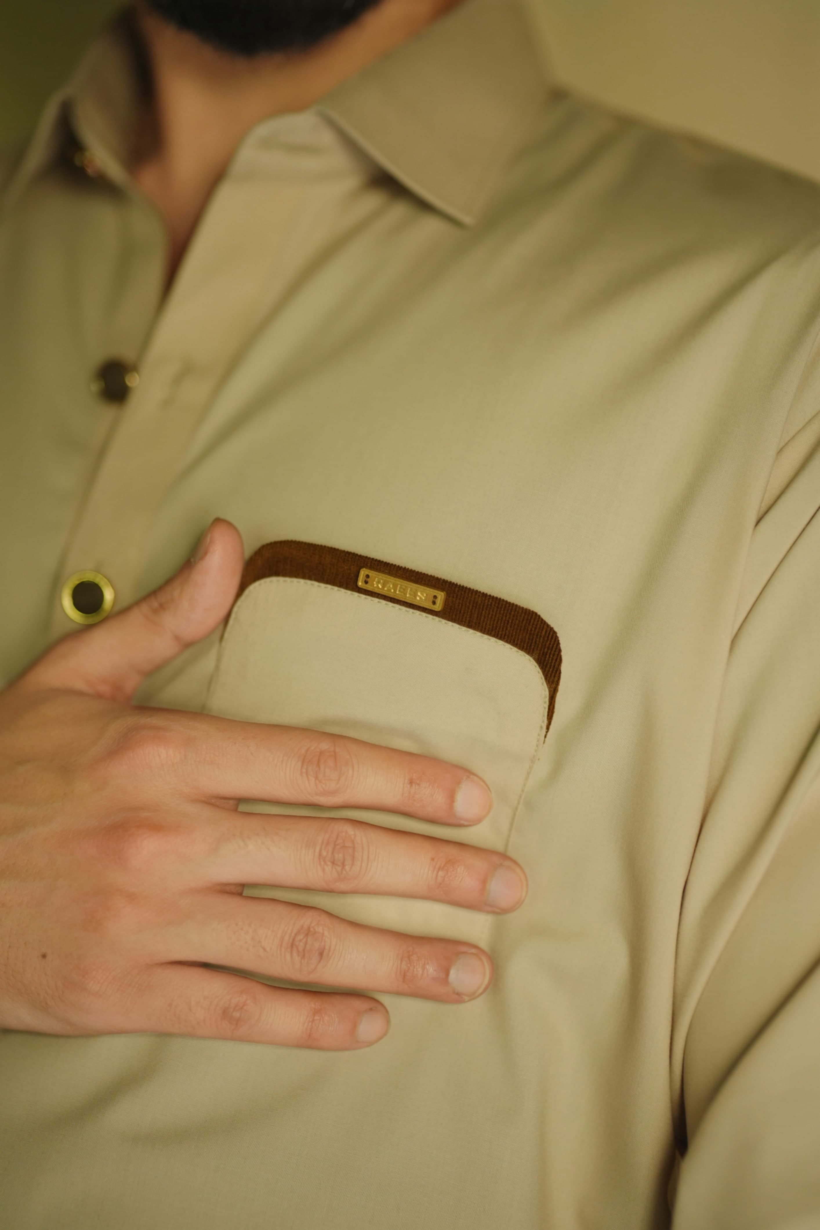 Pale Beige Kameez Shalwar