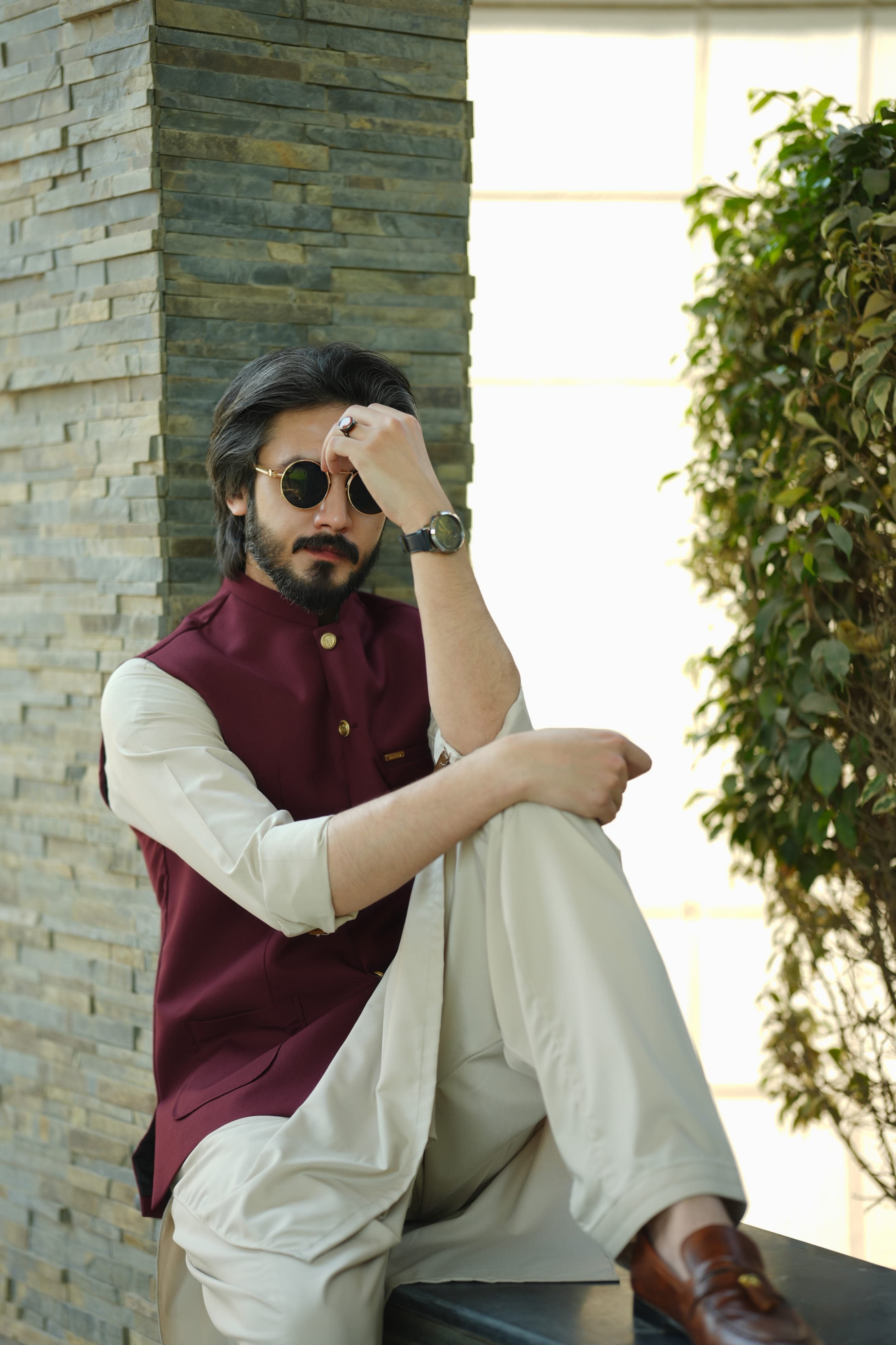 Maroon Waistcoat
