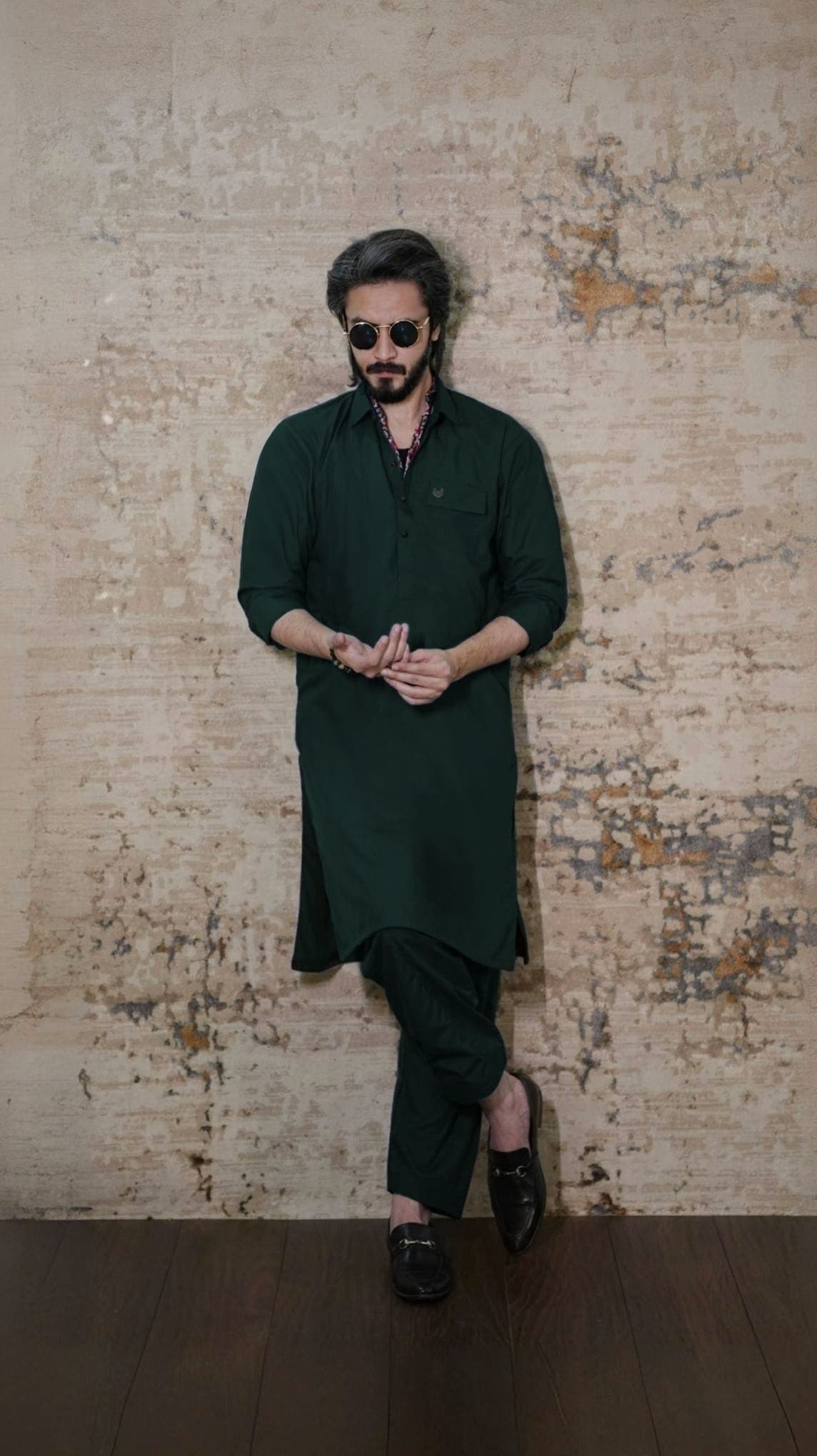 Emerald Green Kameez Shalwar