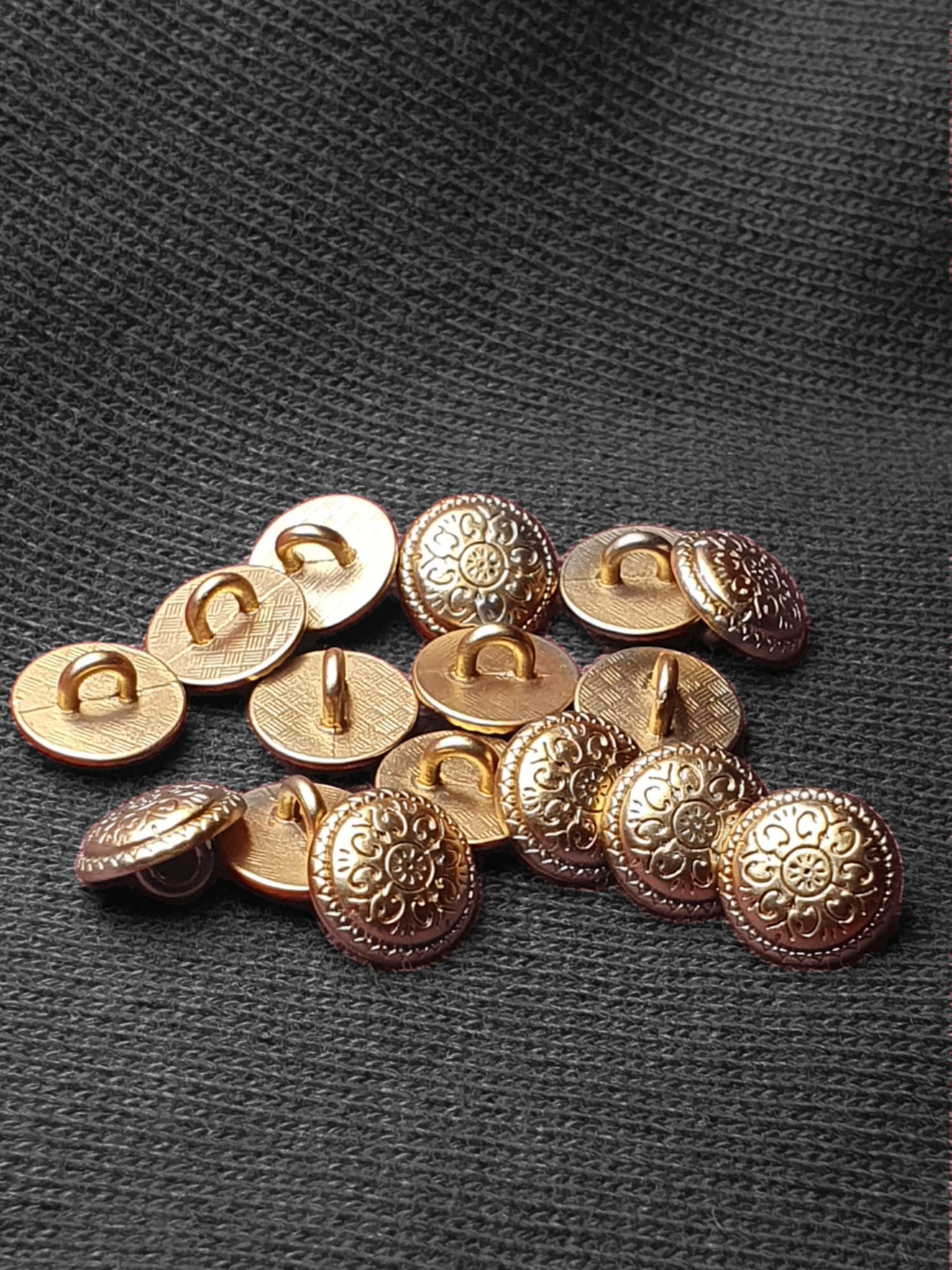 Bright Gold Mandala Button