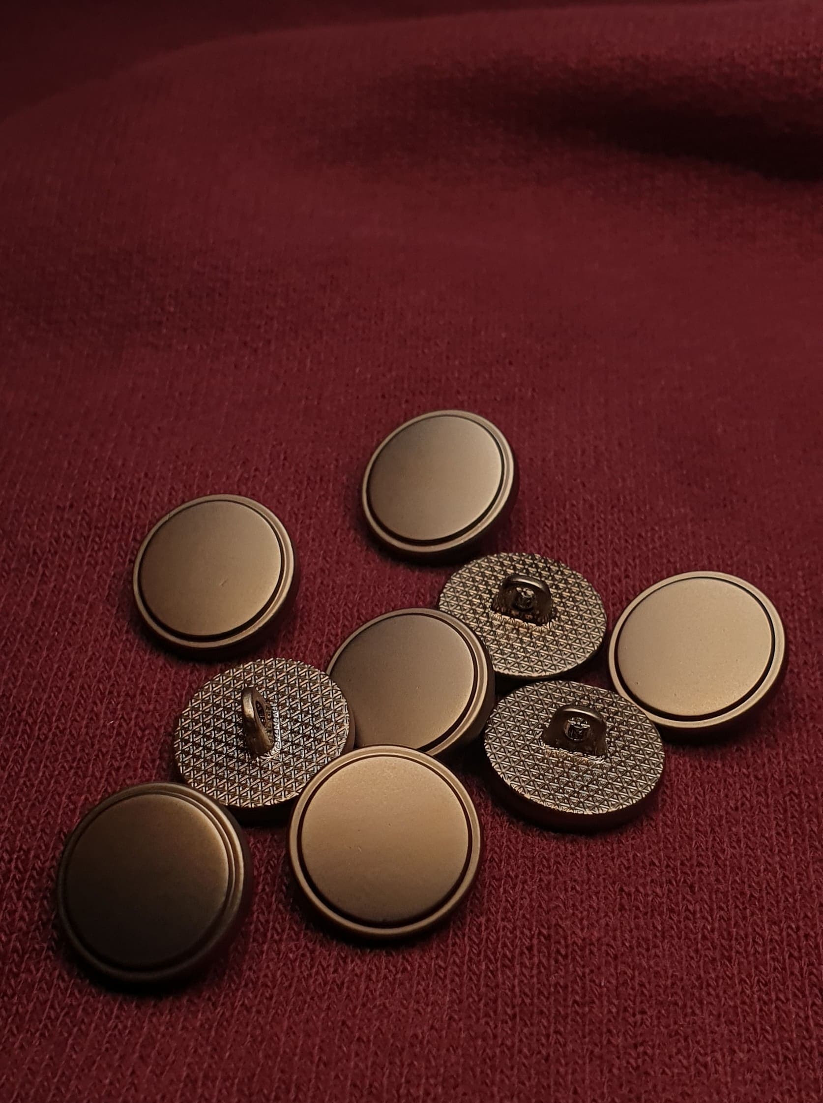 Plain Brown Round Waistcoat Button