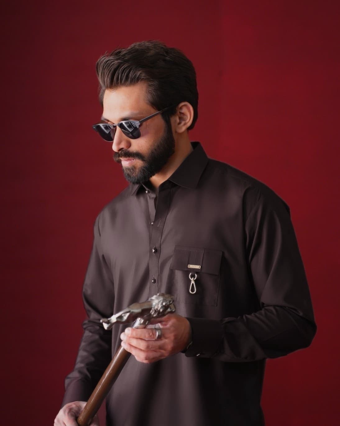 Woody Brown Kameez Shalwar