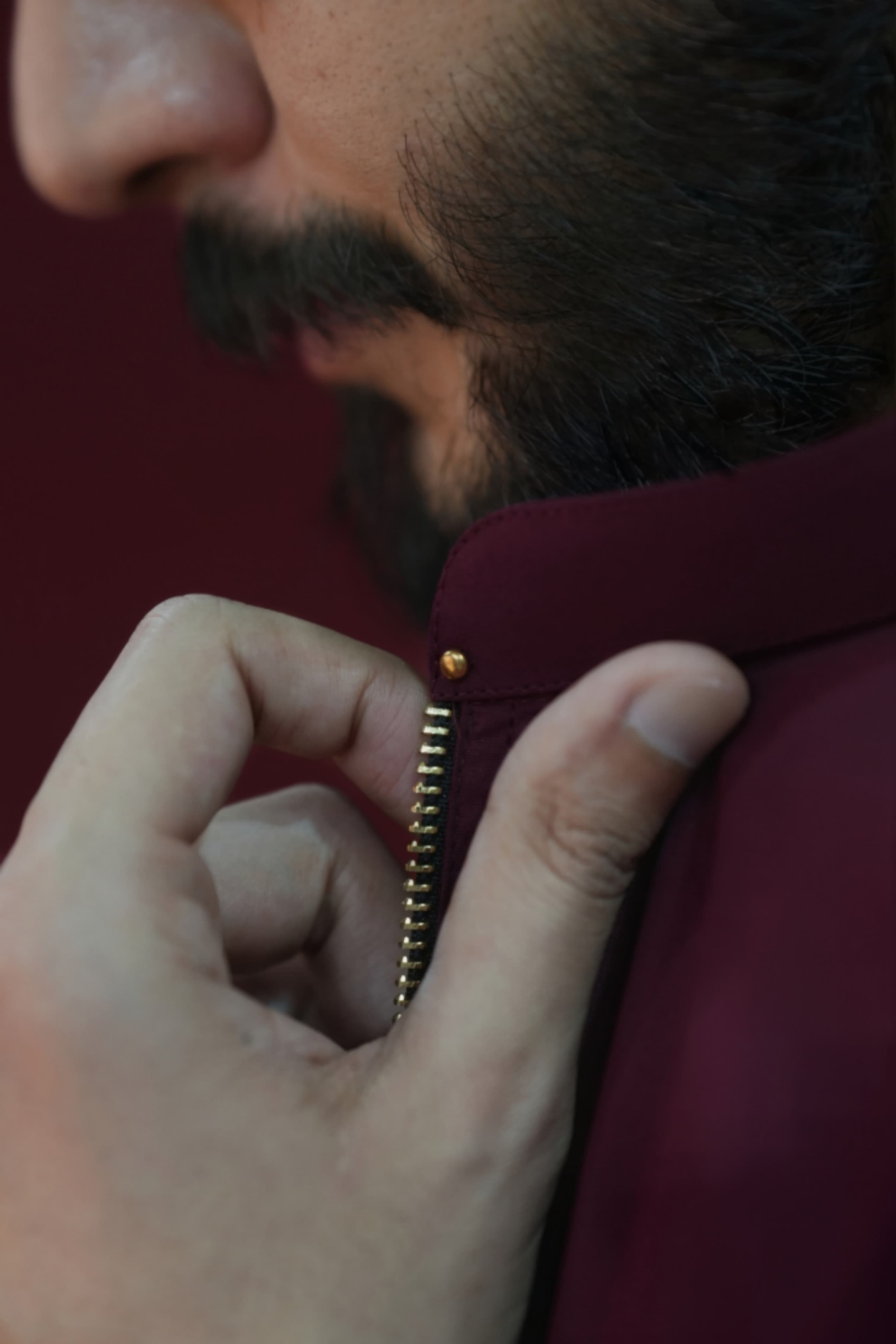 Wine Berry Kurta