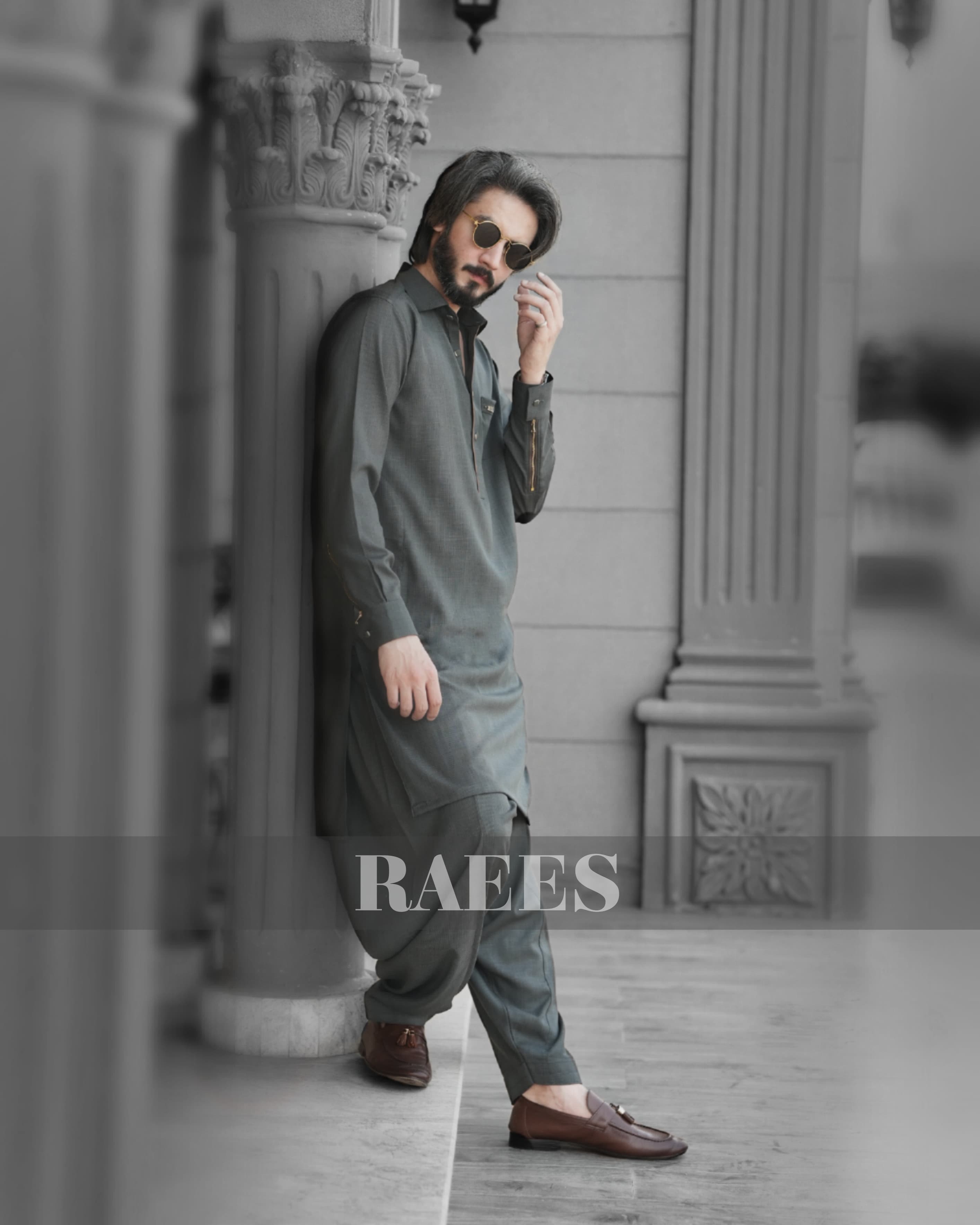 Hunter Green Kameez Shalwar