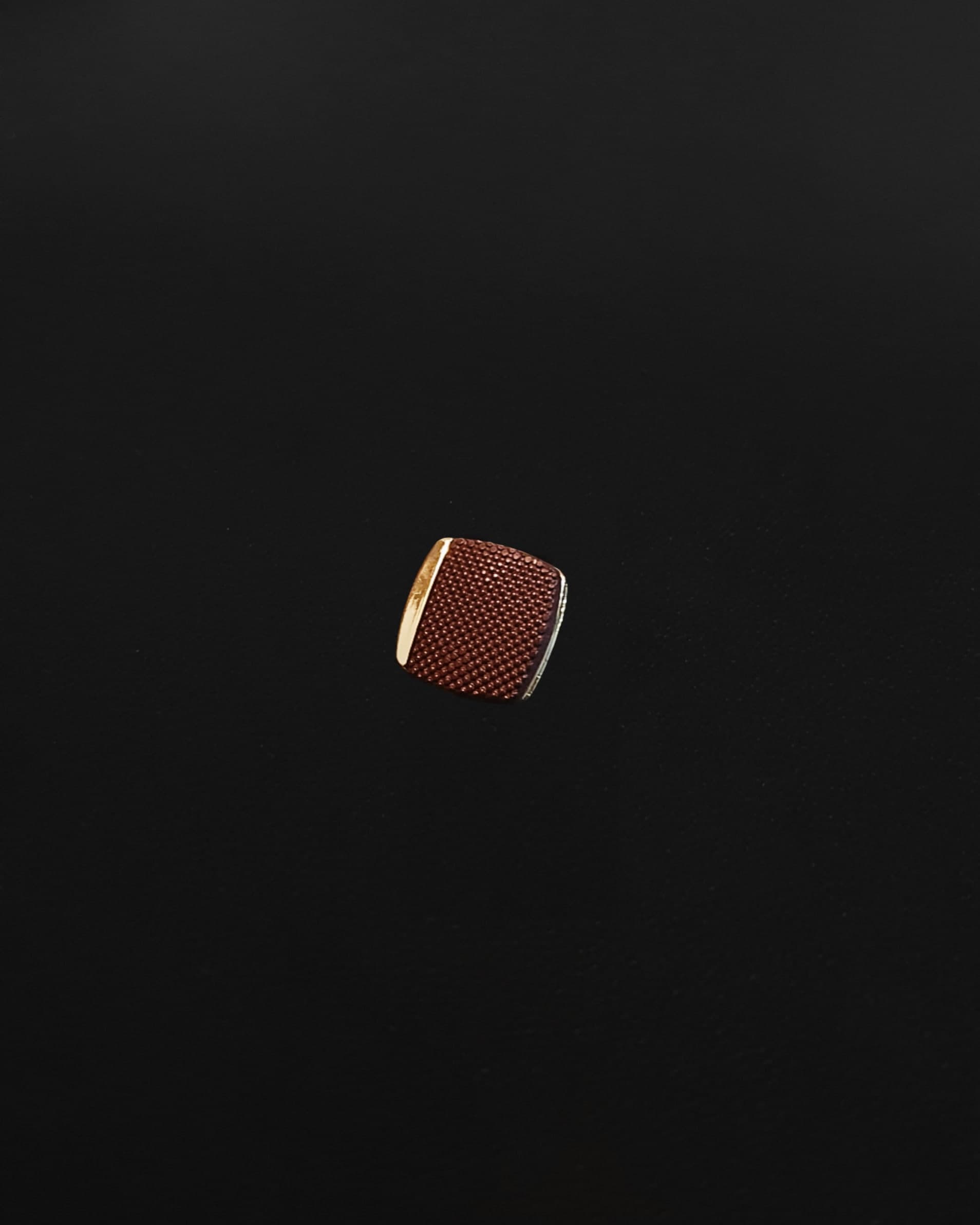 Red Gold Dotted Kameez Shalwar Button