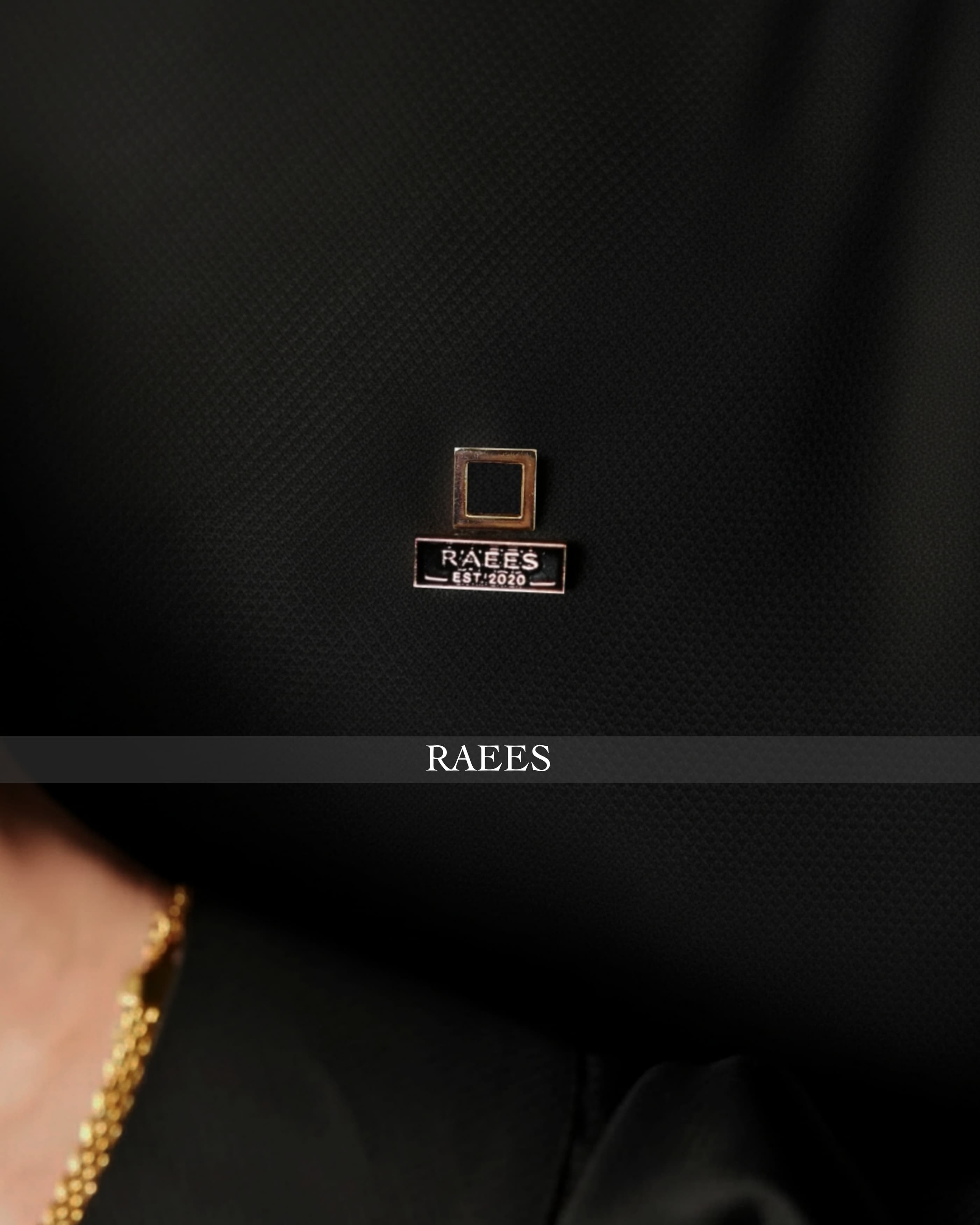 Empire Black Textured Kameez Shalwar