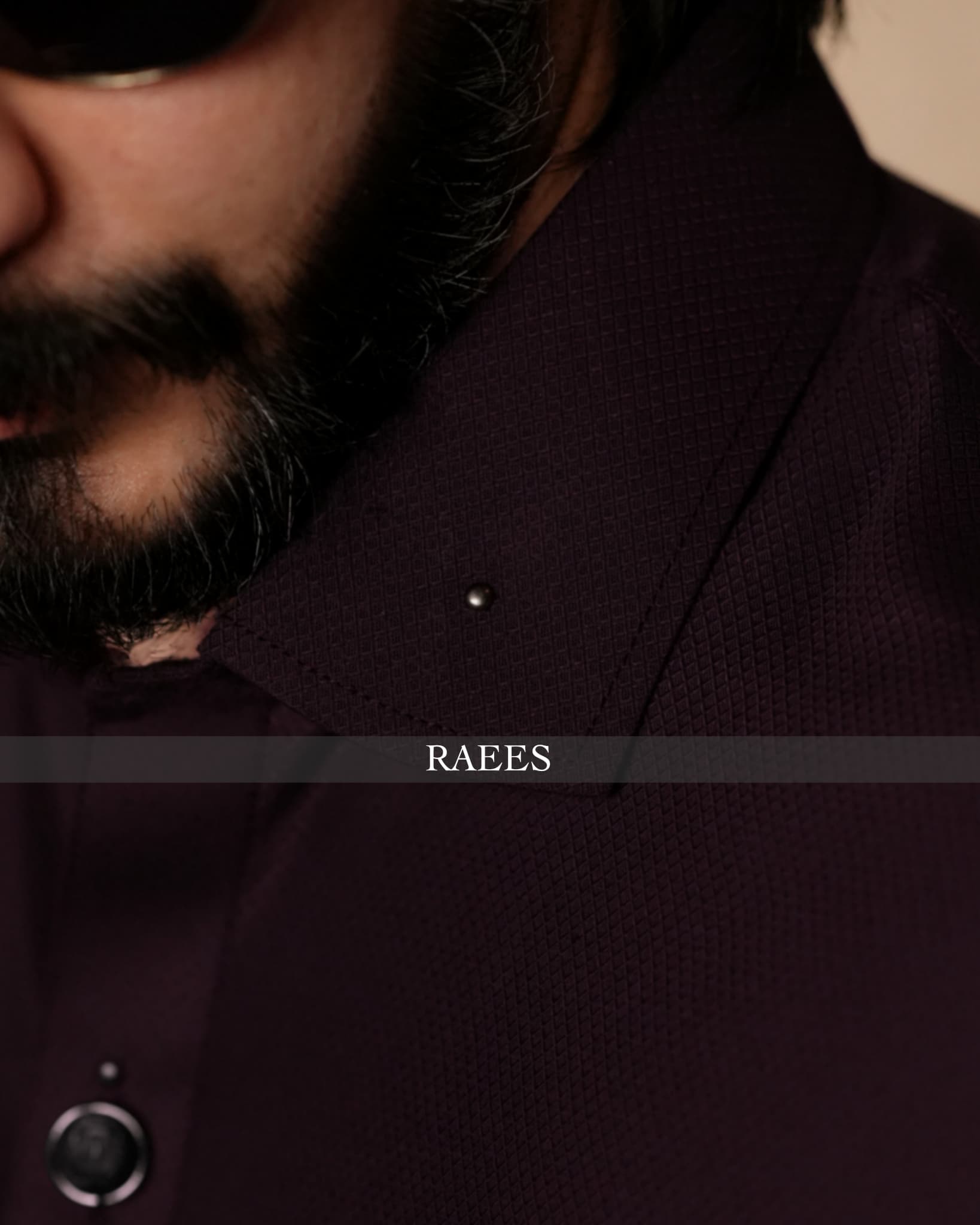 Plum Luxe Textured Kameez Shalwar