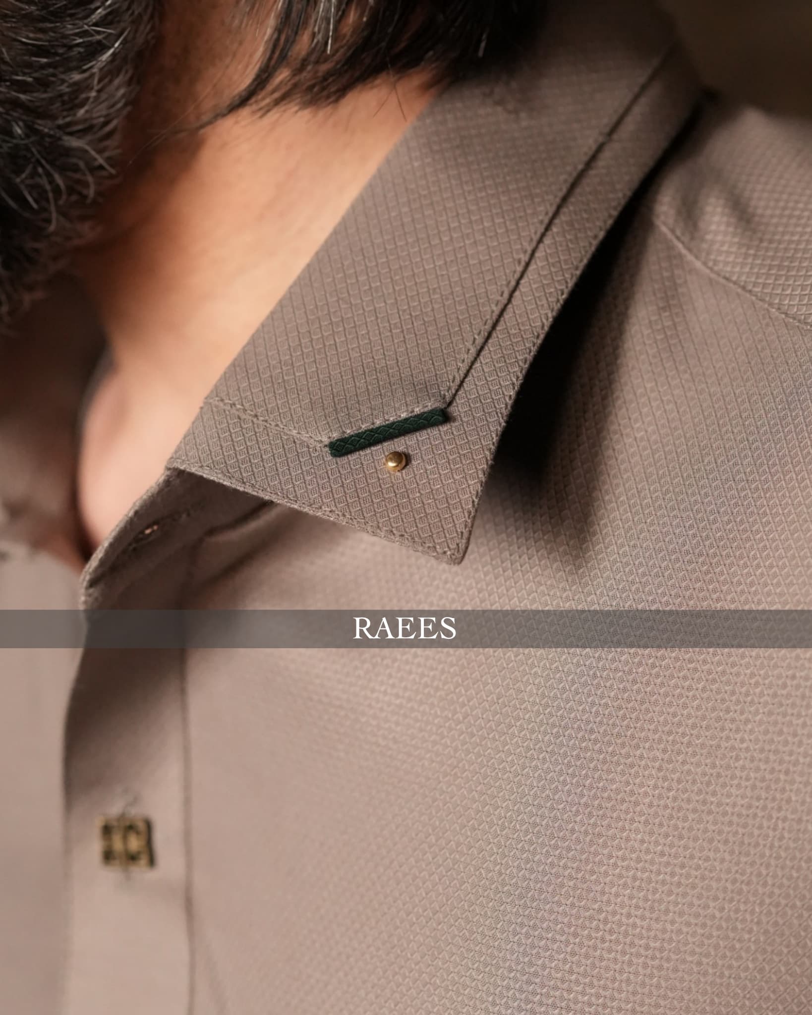 Tan Textured Kameez Shalwar