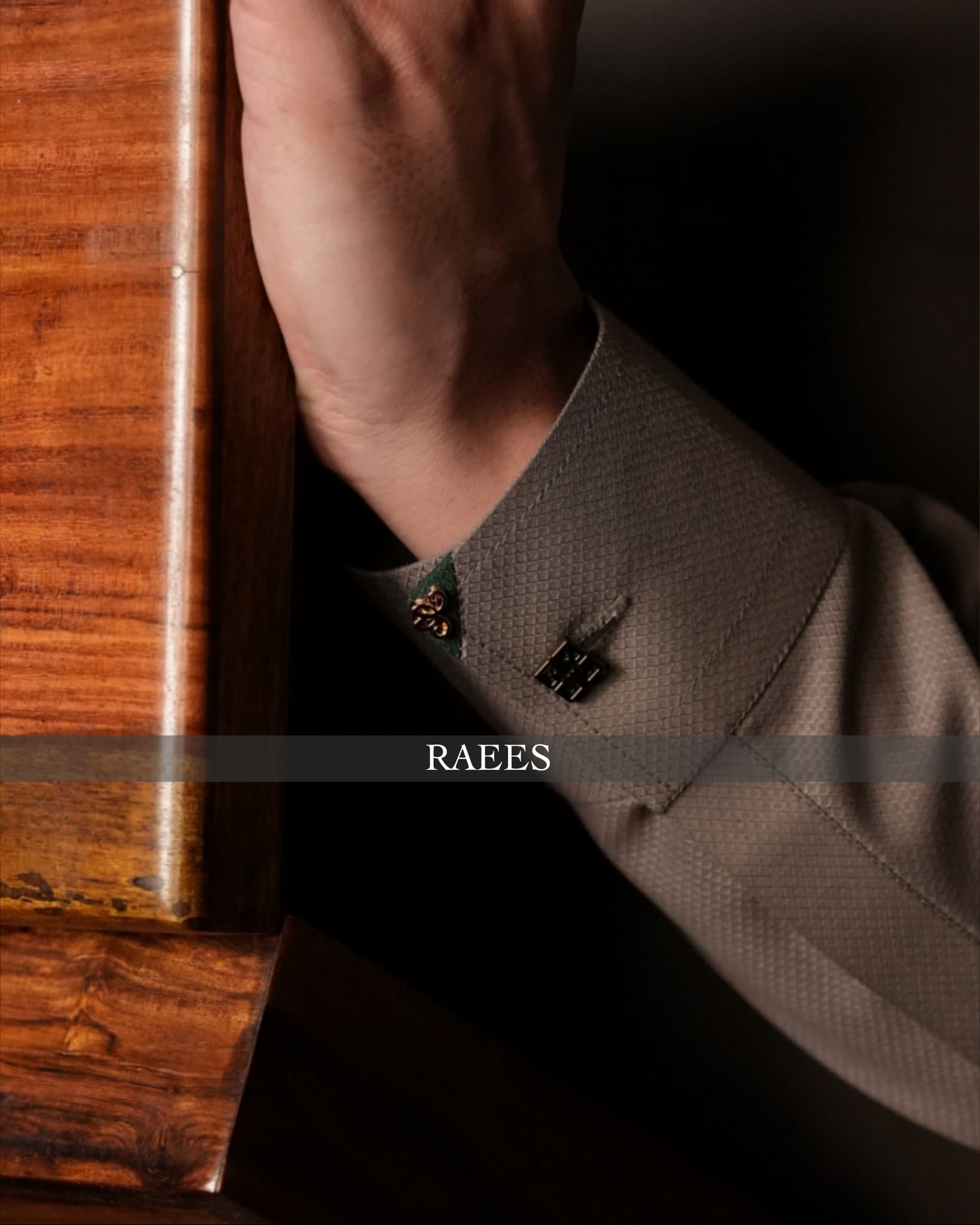 Tan Textured Kameez Shalwar
