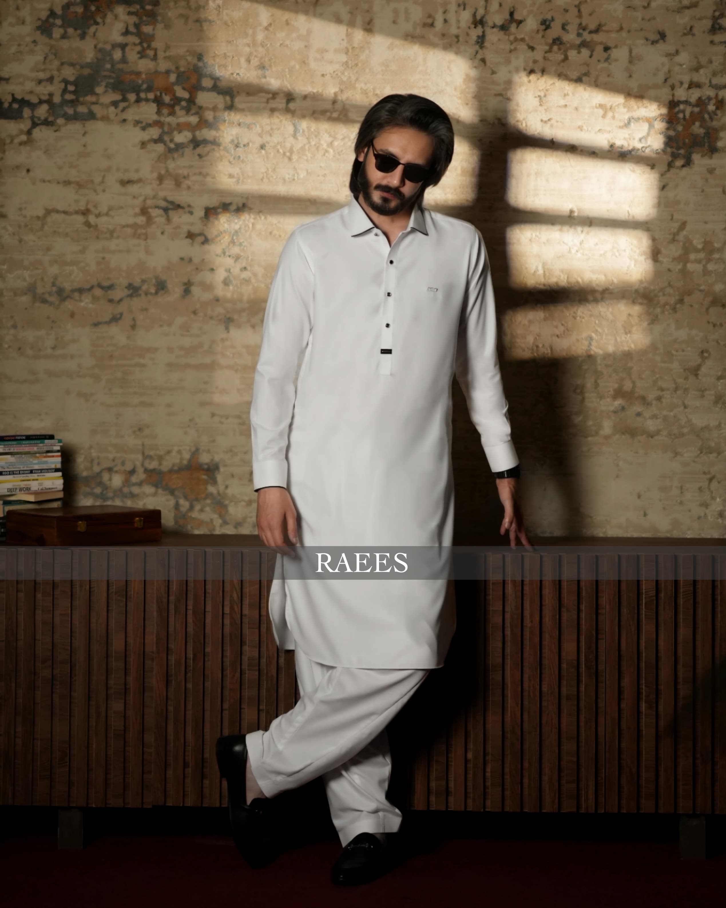 White Legacy Textured Kameez Shalwar