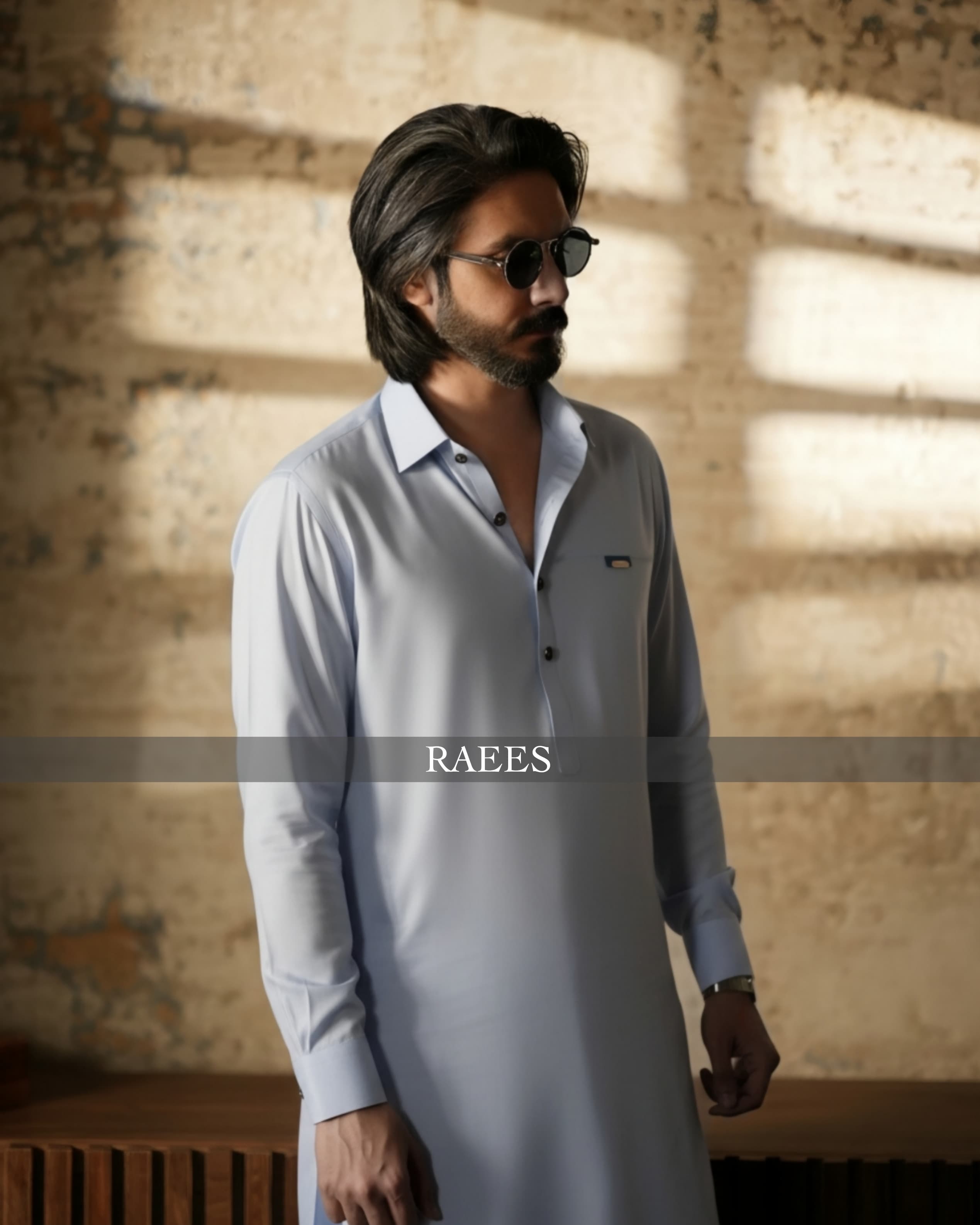 Bright Blue Regalia Textured Kameez Shalwar