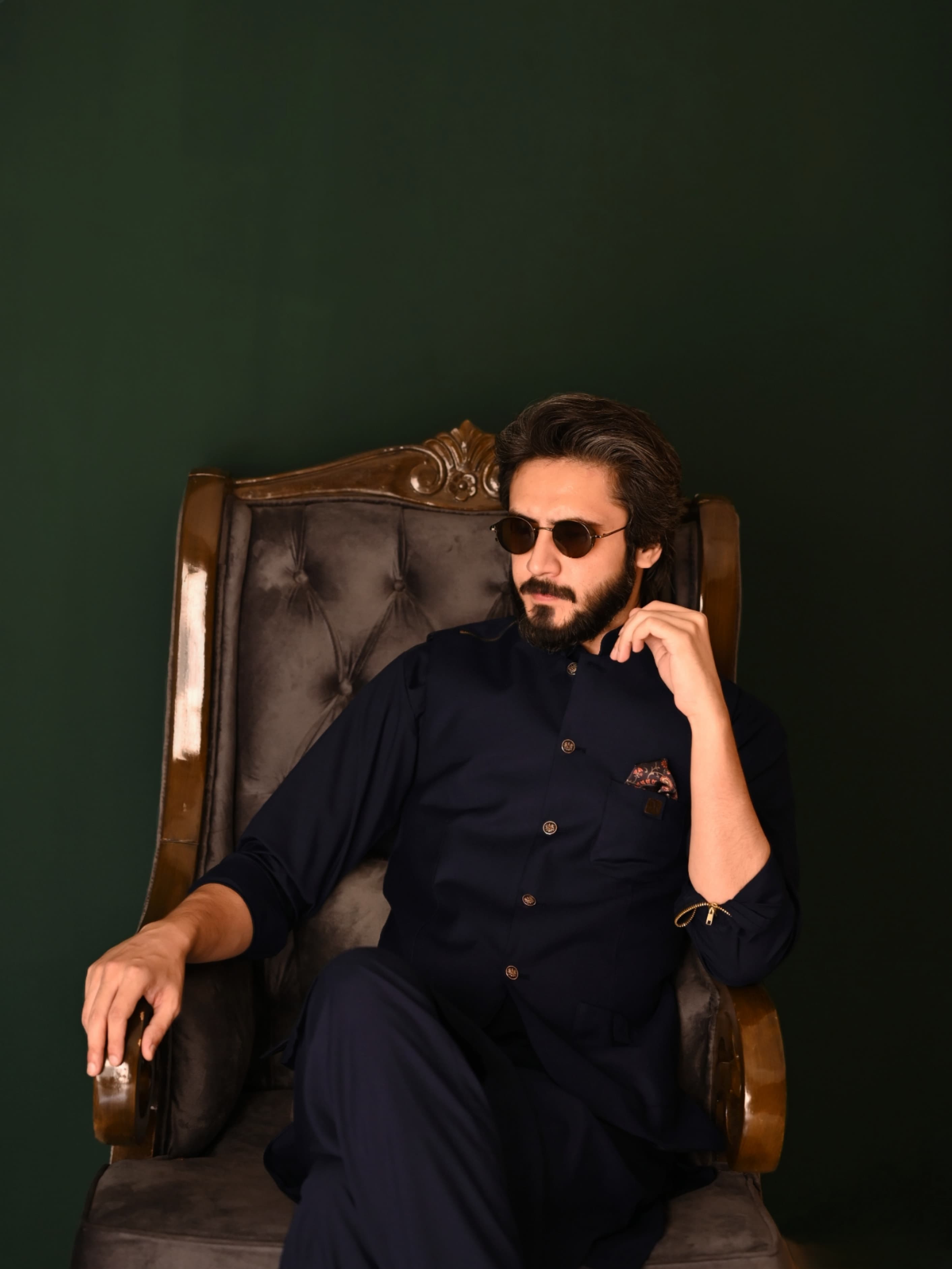 Blue Zipper Waistcoat