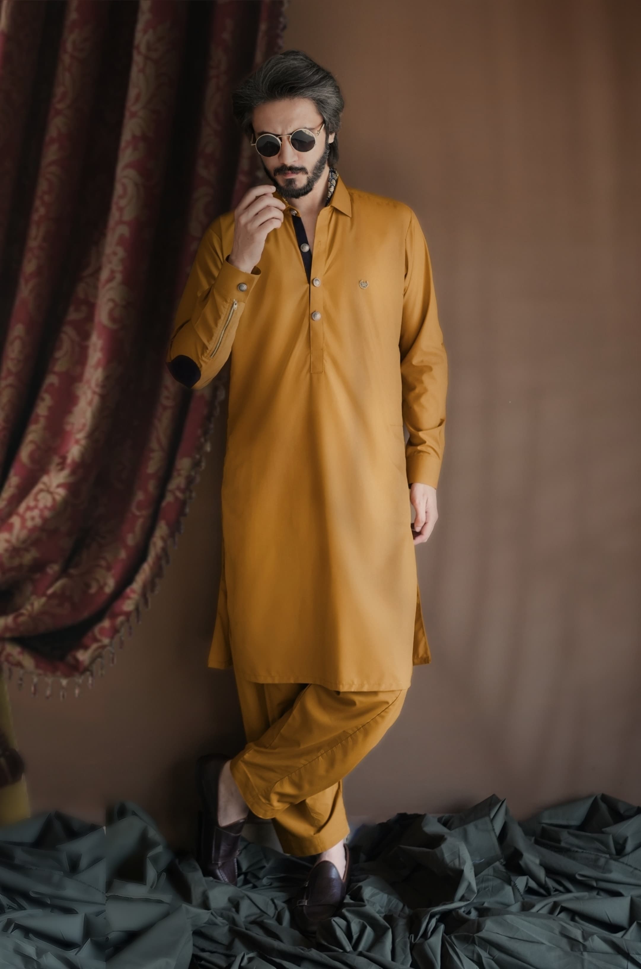 Mustard Kameez Shalwar