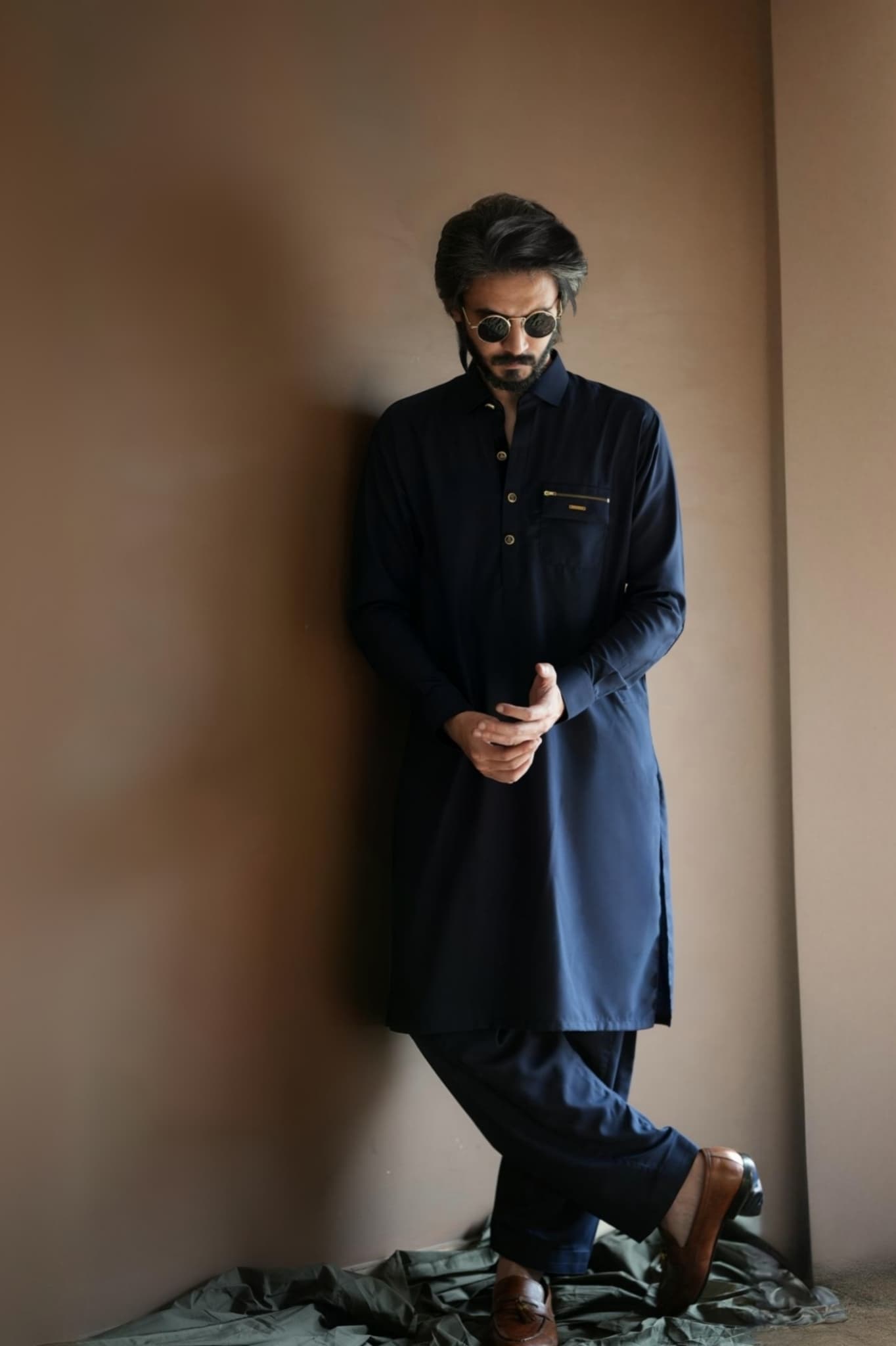 Oxford Blue Kameez Shalwar