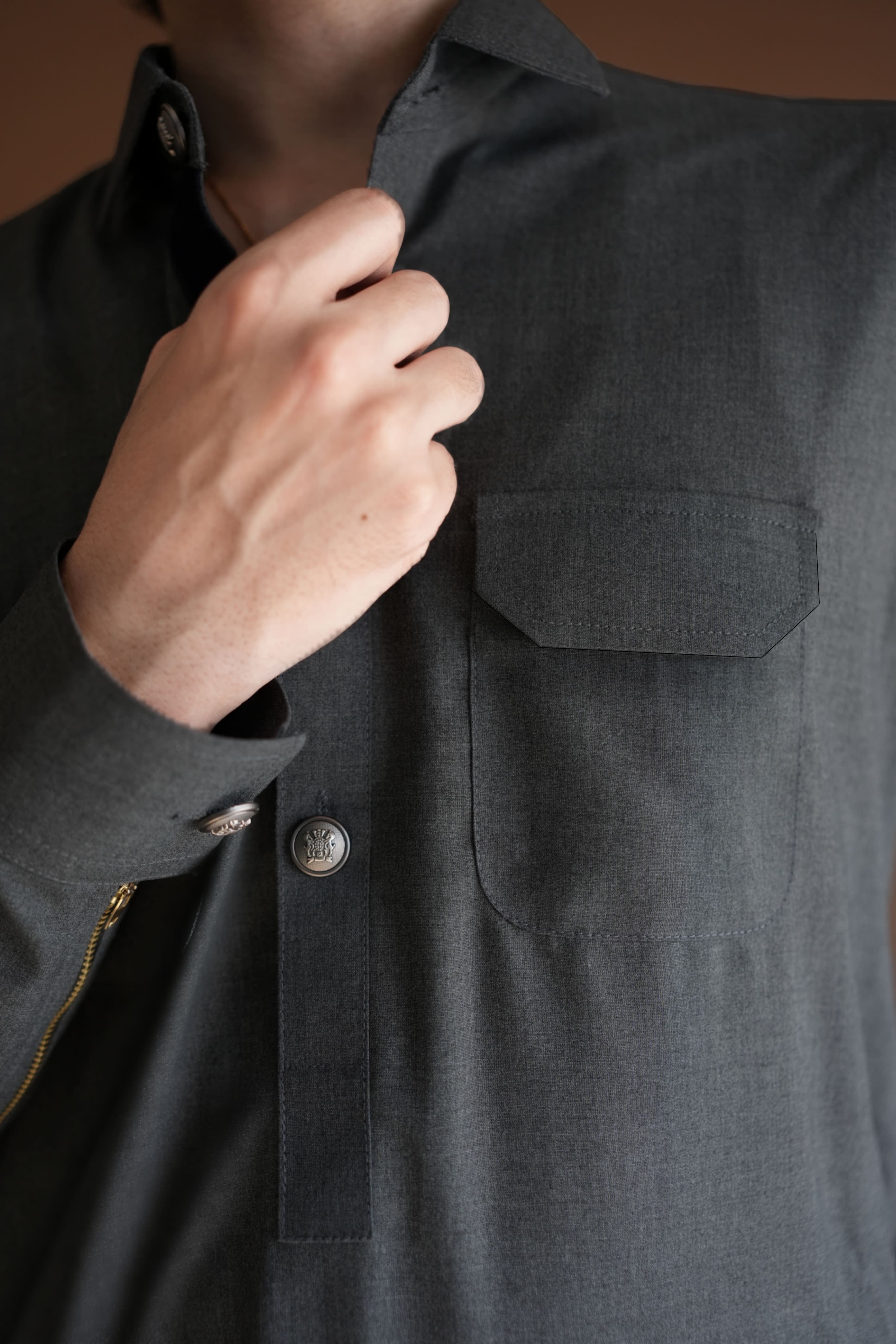 Charcoal Gray Kameez Shalwar