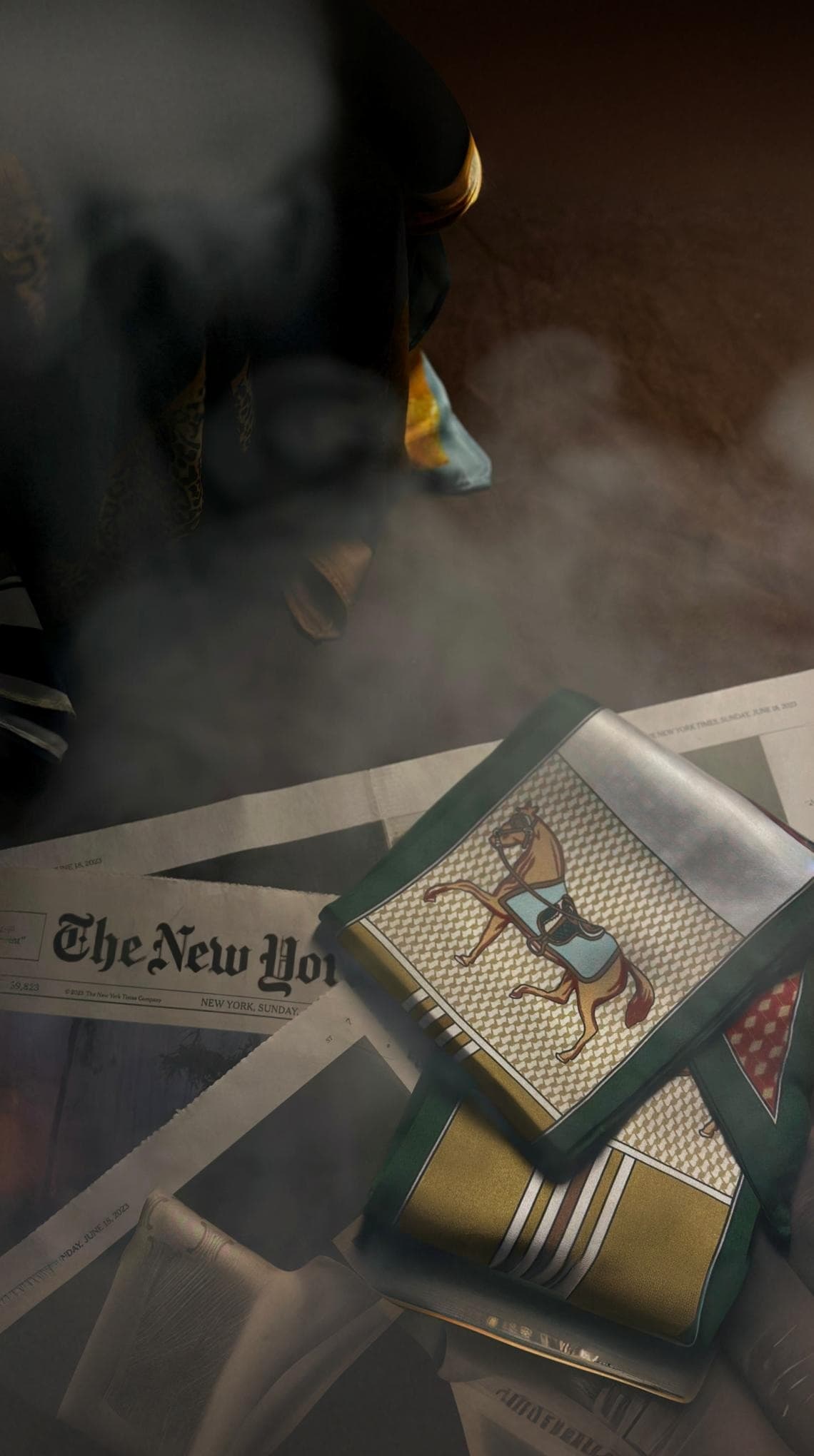 Horse Print Silk Scarf