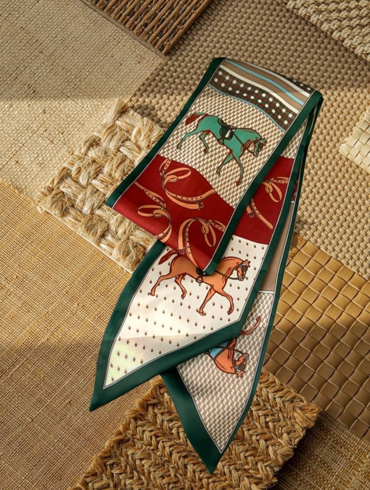 Horse Print Silk Scarf