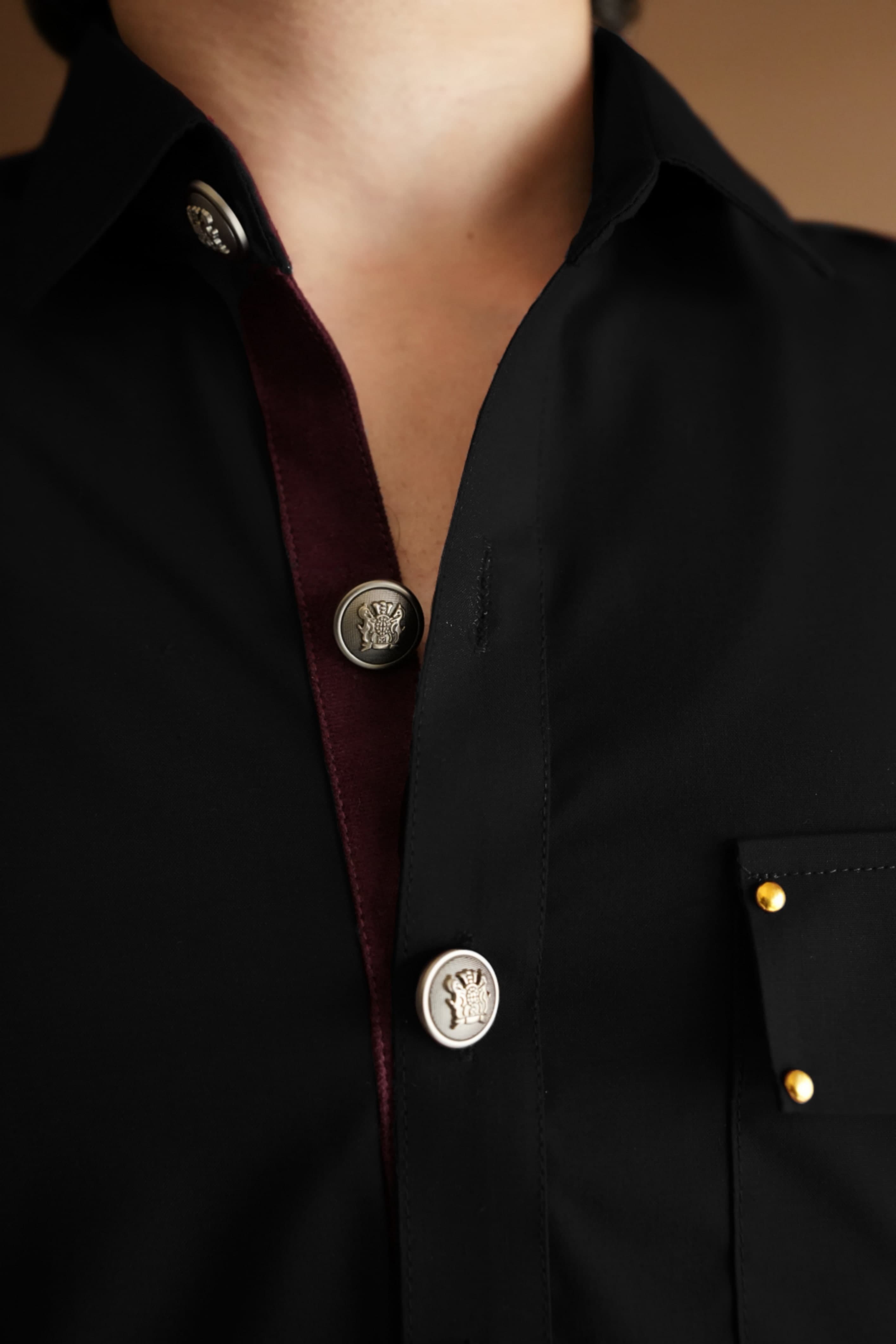 Jet Black Kameez Shalwar