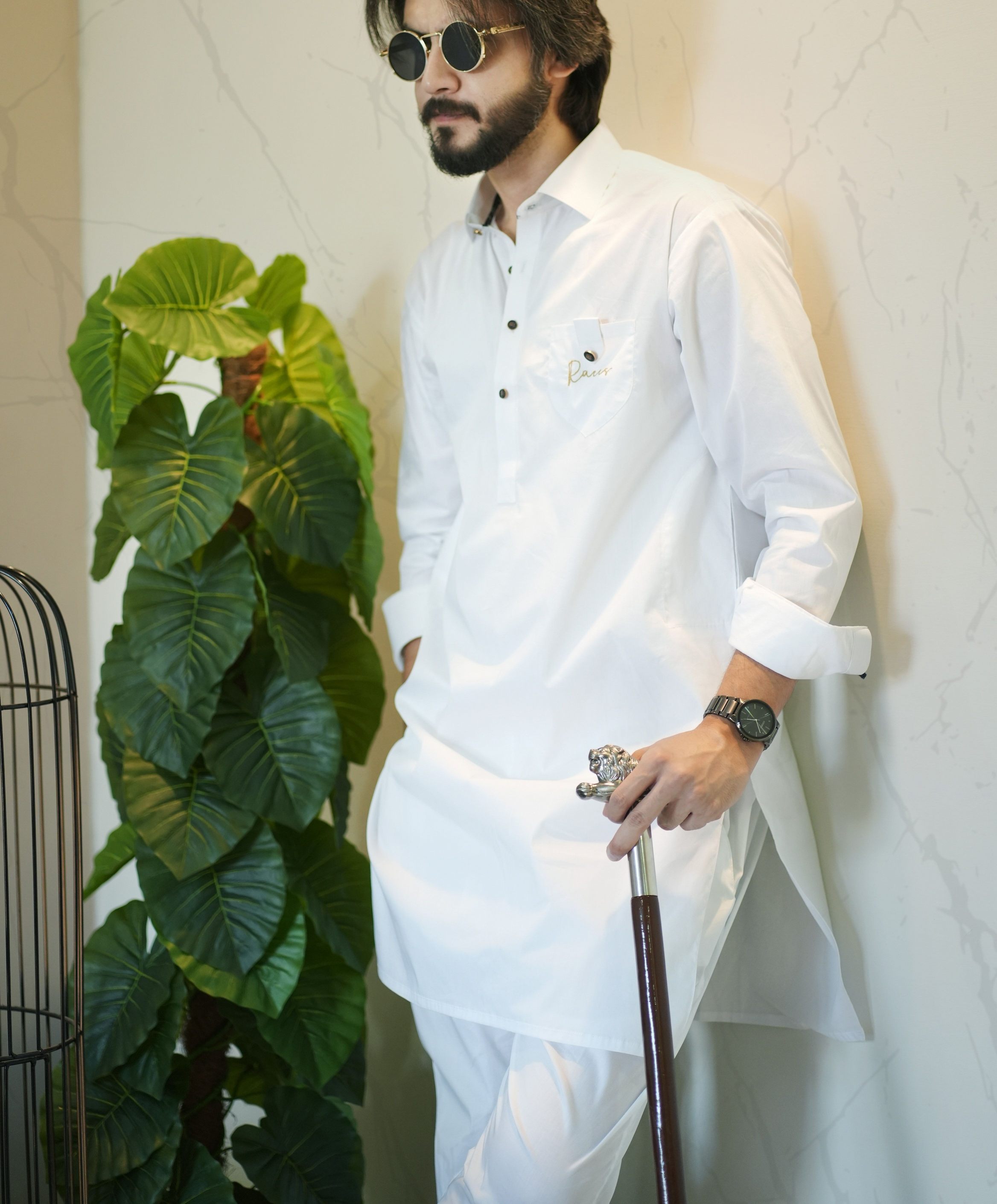 Raees Signature White Kameez Trouser