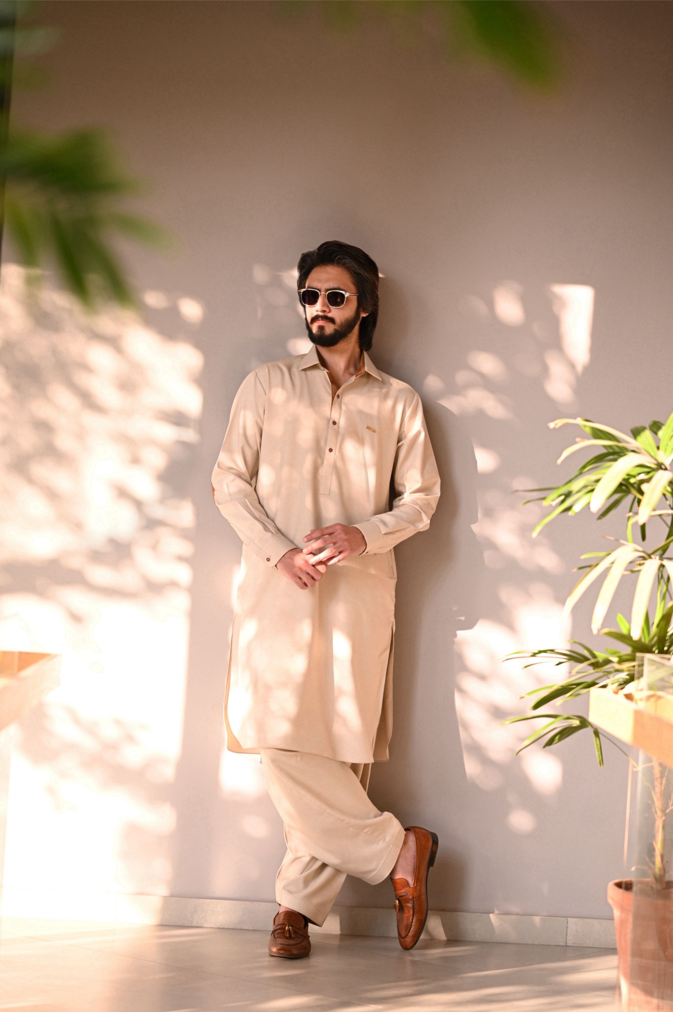 Beige Kameez Shalwar