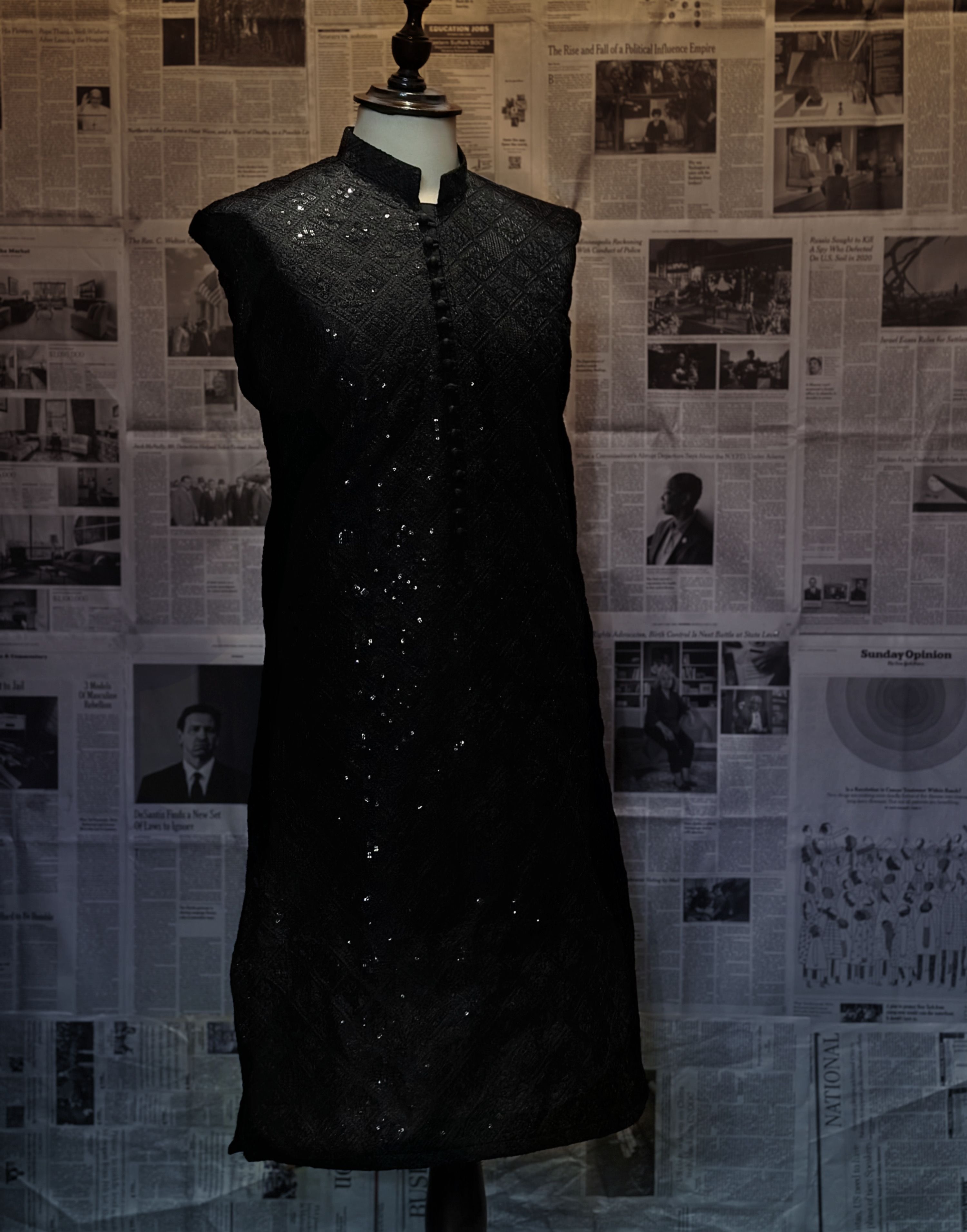 Raw Silk Heavy Embroidered Kurta 