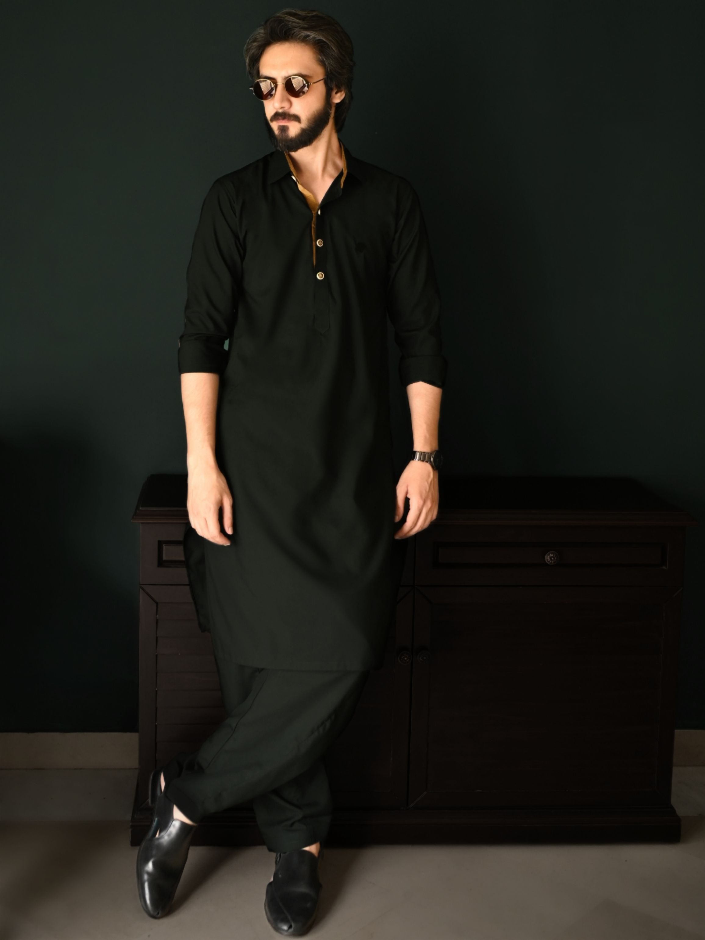 Deep Green Kameez Shalwar