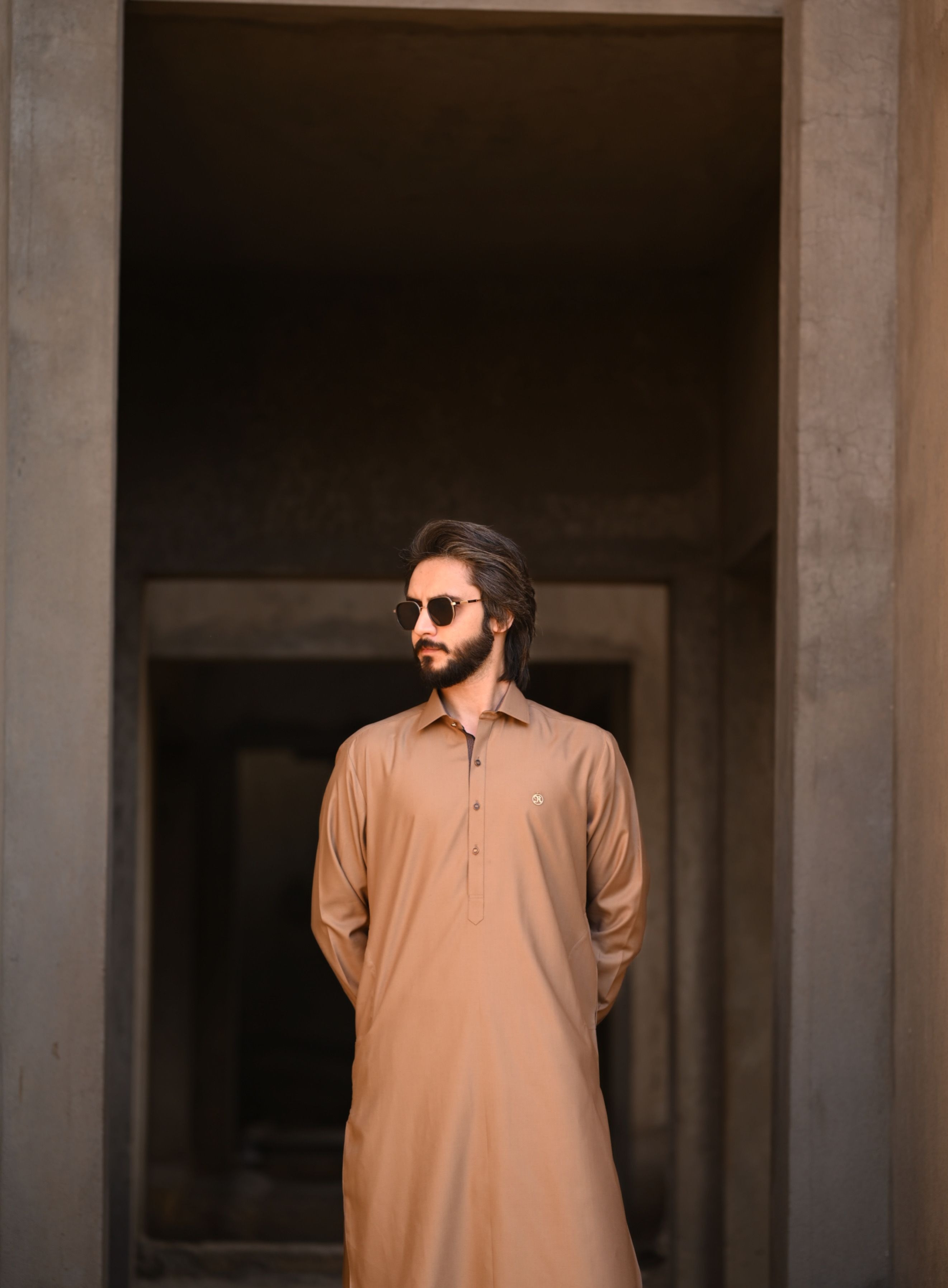 Plain Brown Kameez Shalwar